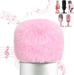 Blue Yeti Bonnette Micro Anti Vent, Mousse Micro En Fourrure Anti Pop, Filtre Anti-Pop Compatible Avec Micro Razer Seiren Mini/Seiren V3 Mini/V2 X, Yeti X, Fifine Am8, Hyperx Solocast, Rose