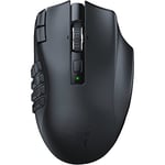 Razer Naga V2 HyperSpeed - Ergonomic Wireless MMO Gaming Mouse (with 19 Programmable Buttons, HyperSpeed Wireless (2.4 GHz), Up to 250 Hours of Battery Life, Focus Pro 30K Optical Sensor) Black