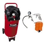 Einhell Compresseur TE-AC 270/24/10 (Puissance moteur 1800W, Capacité de la cuve : 24 L, Clapet anti-retour, Vis de purge)