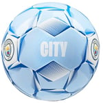 Manchester City F.C. Ballon de Foot Taille 3, 4 ou 5, Ballon Officiel du Club, Idée Cadeau pour Fan de Foot (Bleu Clair, Taille 4)