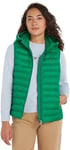 Tommy Hilfiger Femme Veste sans Manches Padded Global Stripe Matelassée, Vert (Olympic Green), L