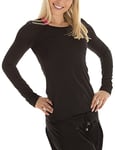 Winshape WS1 Tee-Shirt à Manches Longues pour Femme Coupe étroite pour Loisirs et Sport XL Noir - Noir