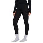 OEX WoMens Kelso Lightweight Merino Baselayer Pants made with 100% Wool - Black - Size X-Large