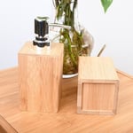 Pump Shampoo Dispenser Bamboo Soap Container Soap Dispenser  Bathroom