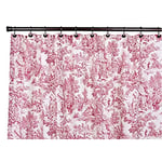 Victoria Park Toile Bathroom Shower Curtain, Red