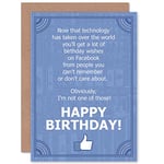 Wee Blue Coo BIRTHDAY THUMBS UP SOCIAL FUN NEW ART GREETINGS GIFT CARD