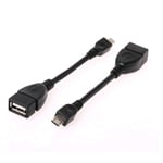 2x OTG Adapters Male Micro USB Cable Host to Female USB For Android Tablet Phone