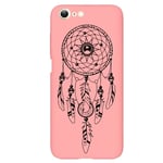 Coque rose Iphone 7 8 et SE 2020 et 2022 Dreamcatcher plumes