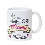 Mopec Tasse cerámicapara la Meilleure Maman dans Une boîte Cadeau, Porcelaine, Blanc, 8.1 x 8.1 x 9.5 cm