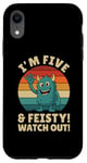 Coque pour iPhone XR Five and Feisty Monster Birthday Graphic for Kids