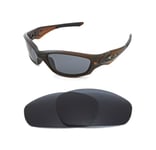 NEW POLARIZED BLACK REPLACEMENT LENS FOR OAKLEY STRAIGHT JACKET 2007+ SUNGLASSES