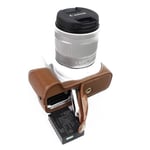 Canon EOS 200D kameraskydd underdelen äkta läder - Brun
