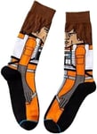 LUKE SKYWALKER | Mens Star Wars Jedi Black Socks | One Size UK 6-11 EU 40-46