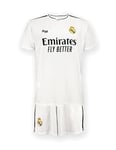 Real Madrid Home Kit Jersey and Shorts, Season 24/25, White, 14 Years, Replica Shirt with Official License