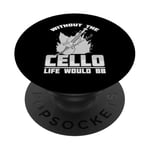 Cello Instrument Funny Playing Musical Lesson PopSockets Adhesive PopGrip