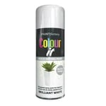 BRILLIANT WHITE AEROSOL SPRAY PAINT ALL-PURPOSE GLOSS WOOD METAL SPRAY 250ML X 3