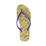 Havaianas Womens Ladies - Slim Metallic Flip Flop - Yellow - Size EU 41