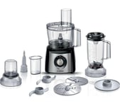 BOSCH MultiTalent3 MCM3501MGB Food Processor - Silver & Black, Silver/Grey,Black