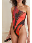 LOUISA BALLOU Plunge Swimsuit Queens Gambit Reds S BNWT RRP £290 UK 6-8