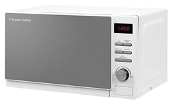 Russell Hobbs RHM2079A 20 L 800 W White Digital Solo Microwave with 5 Power Levels, Automatic Defrost, 8 Auto Cook Menus, Clock & Timer, Easy Clean