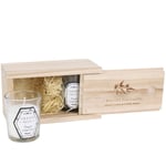 Linnea - Coffret en bois de 2 bougies parfumées Fleurs de printemps et orchidée blanche collection nature