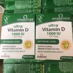 2x Vitabiotics Ultra Vitamin D 1000 IU Optimum Level 96 Mini Tablets BBE:03/2026