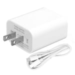 USB C–C -seinälaturilohko Type C -lataussovitin 18 W PD 3.0 Pikalaturi 100-240 V älypuhelimelleUS-pistoke