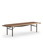 House of Finn Juhl - Table Bench Large, With Brass Edges, Walnut, Black Steel - Benker - Finn Juhl - Tre farget,Svart - Metall/Tre