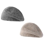 Cashmere Berets Beanie Mössor Kvinnor Vinter Varma Merinoull Mode Stickad Mössa