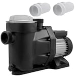 Poolpump - VEVOR - SPP150E - 19200L/h - 1CV/750W - Plast/metall Svart