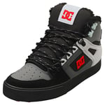 DC Shoes Pure High-top Wc Winter Mens Skate Trainers in Grey Black - 10 UK