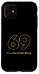 Coque pour iPhone 11 Cadeaux drôles de citation sexuelle - 69 positions sexuelles