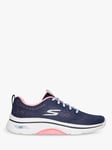 Skechers GO WALK Arch Fit 2.0 Vivid Sunset Trainers, Navy/Hot Pink