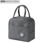 Lunchboxpåse Bento Box Isoleringspaket Thermal picknickpåsar Gray