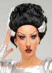 Adult Size Rocky Horror Picture Show Magenta Space Girl Style Black Streak Wig