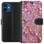 Apple iPhone 12  Sort Lommebokdeksel Glitter