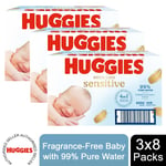 Huggies Pure Extra Care Fragrance-Free Baby Wipes with 99% Pure Water