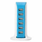 30W Multi 6 Port iPhone USB Charger 6A Rapid Charging Station Desktop Travel Hub