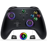 HASACOOL Switch Pro Controller for Nintendo Switch/Lite/OLED, LED Light Multi-Platform Wireless Switch Controller for iOS Android/Wired for Windows PC with Cool RGB Color/Programmable/Vibration/Turbo