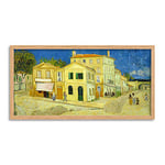 Vincent Van Gogh The Yellow House Long Framed Art Print Wall Poster 25x12 inch