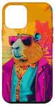 Coque pour iPhone 12 mini Capybara Fashion, joli pop art coloré