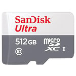 SanDisk Ultra - Carte mémoire flash (adaptateur microSDXC vers SD inclus(e)) - 512 Go - Class 10 - microSDXC UHS-I