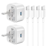 Samsung Charger,2 Pack USB Type C Charger Cable and Plug Fast Charge with 25W PPS Super Charging for Galaxy S24/S23/S22/S21/S20 fe/A15/A14/A13/A23/A05S/A04S/A25/A33/A34/A35/A52/A53/A54/A55/M15/M35/M55