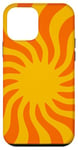 Coque pour iPhone 12 mini Simple style rétro années 70 soleil et rayons