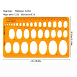 Règle Ovale Circulaire en Résine K Durable,Modèle d'Architecte,de Dessin,de Meubles,de Mesure #L