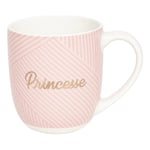 DRAEGER PARIS | Mug rose en céramique "Princesse" | Idée cadeau Collègue, Copine, Friendship, Amie, Amitié | Mug original avec Coffret Cadeau