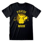 Kortärmad T-shirt Pokémon Collegiate Picachu Black Unisex M