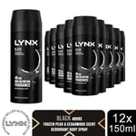 Lynx Body Spray 48-Hour High Definition Fragrance Deodorant For Men 150ml, 12pk