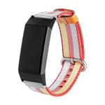 Fitbit Charge 3 fashion buckle kello vaihtoranneke - Keltainen / Oranssi Monivärinen