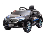 Lasten sähköauto Mercedes Benz EQC400 Police, musta